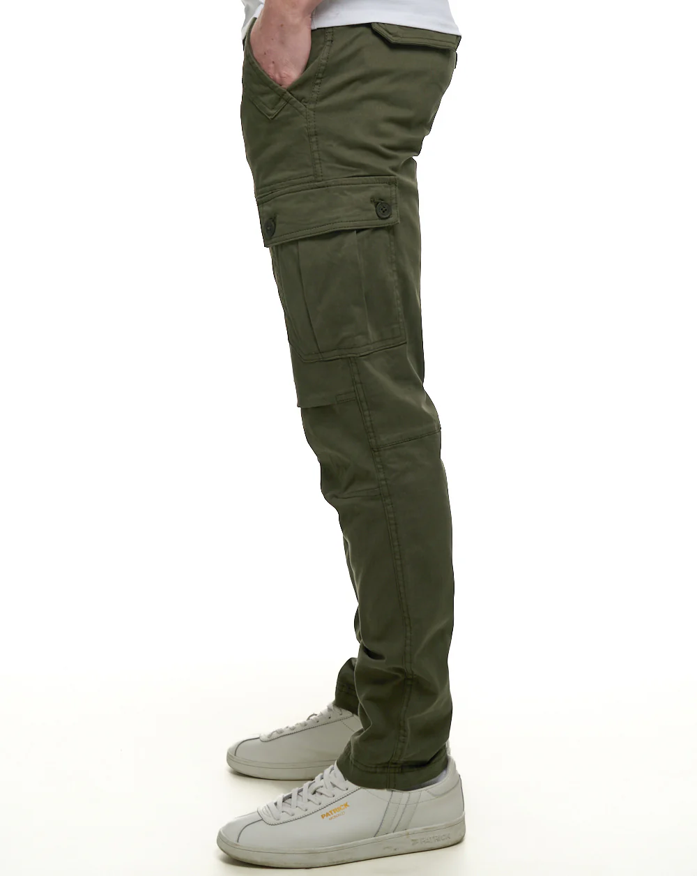 80s Casual Classics Albion Cargo Pants Olive Green - Image 3