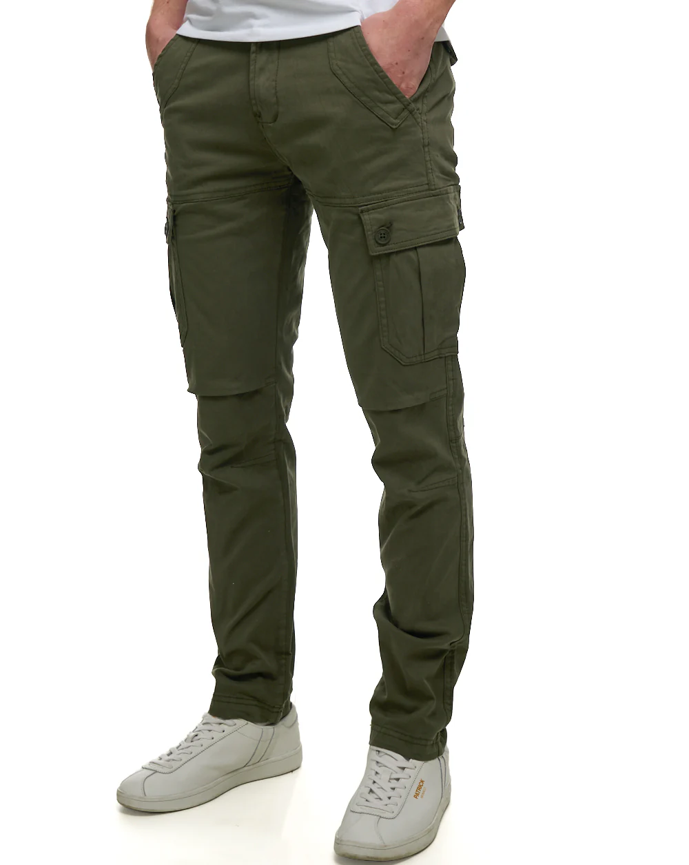 80s Casual Classics Albion Cargo Pants Olive Green - Image 5