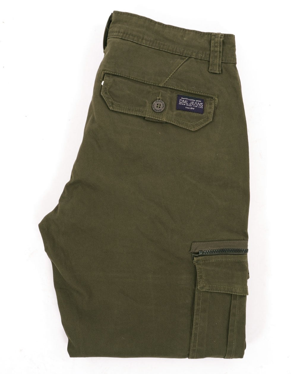 80s Casual Classics Cargo Trousers Khaki - Image 2