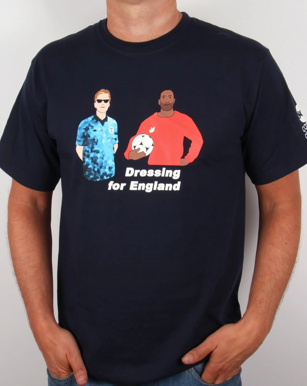 80s Casual Classics Dressing For England T-shirt Navy - Image 2