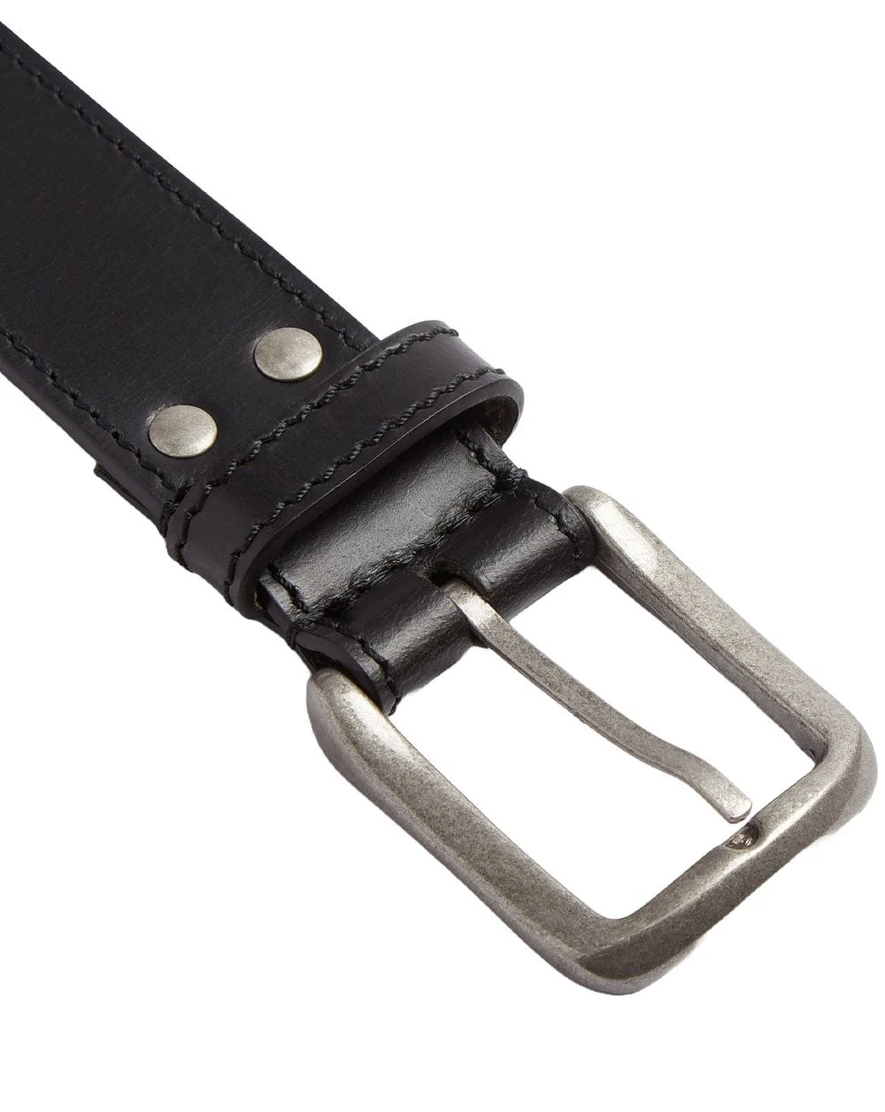 80s Casual Classics Henry Leather Belt Black - Image 2