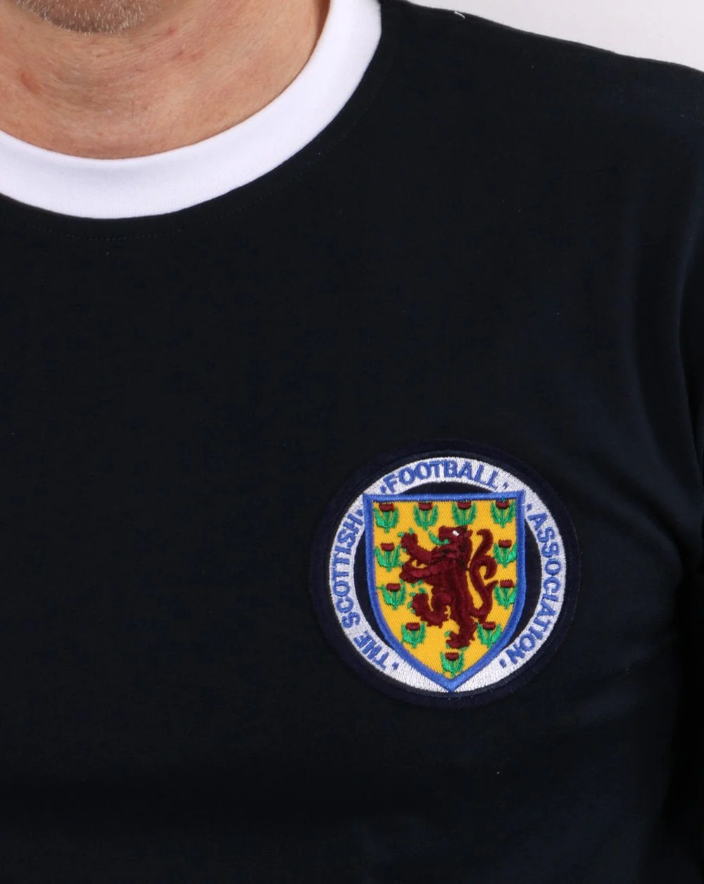 80s Casual Classics Scotland 1967 Long Sleeve Shirt Navy - Image 2