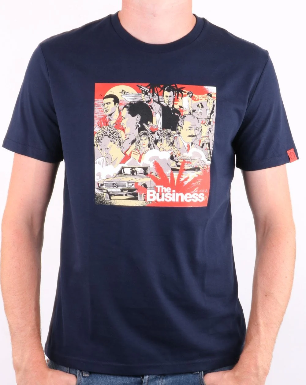 80s Casual Classics The Business T-shirt Navy - Image 3