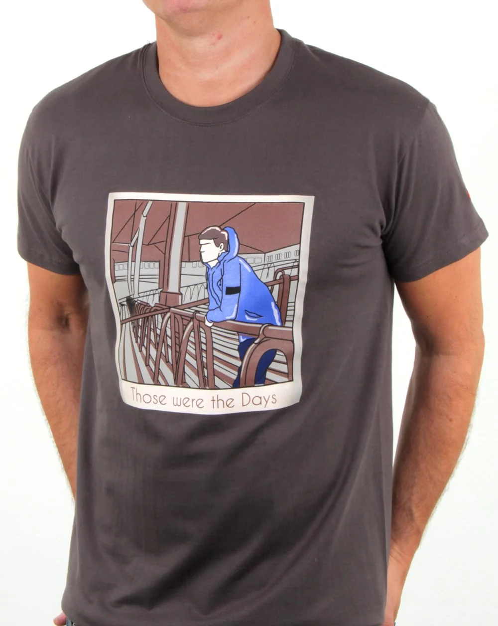 80s Casuals Those Were The Days T Shirt Charcoal - Image 3