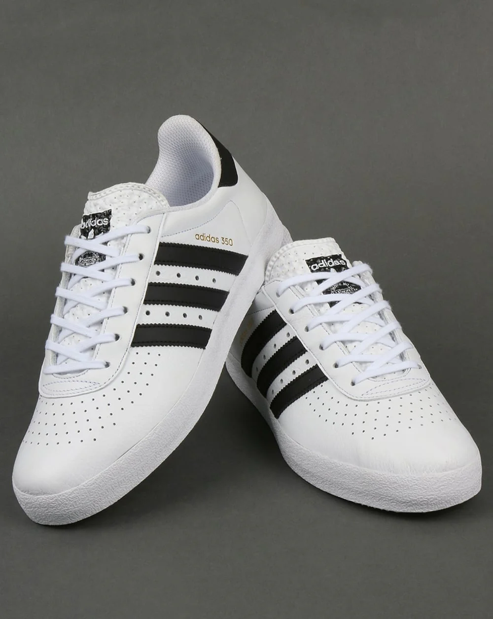 Adidas 350 Trainers White/Black - Image 3
