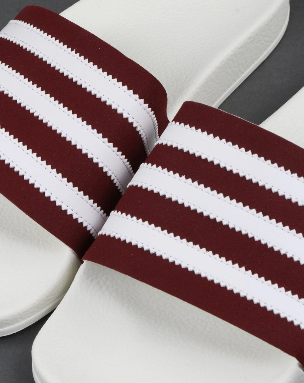 Adidas Adilette Slides Burgundy/white - Image 2