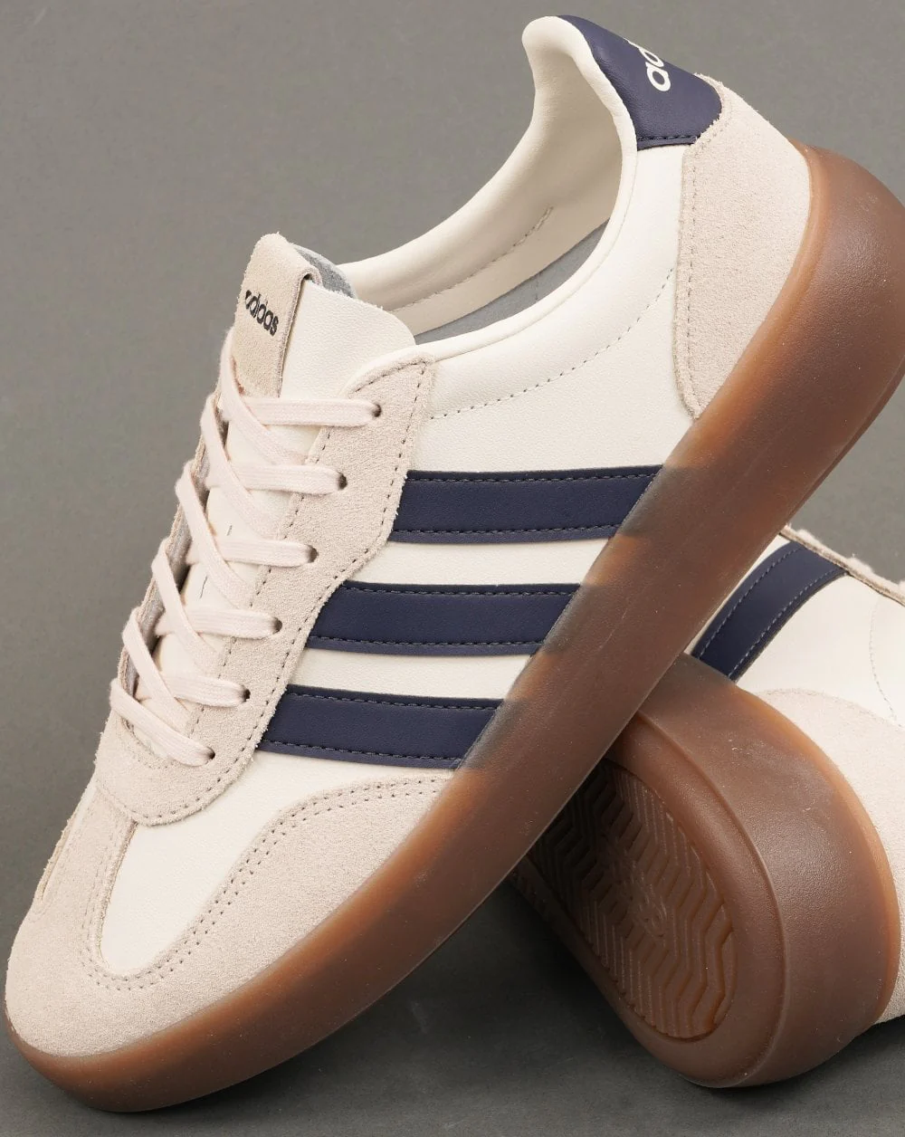 Adidas Barreda Lux Trainers Off White Navy Leather