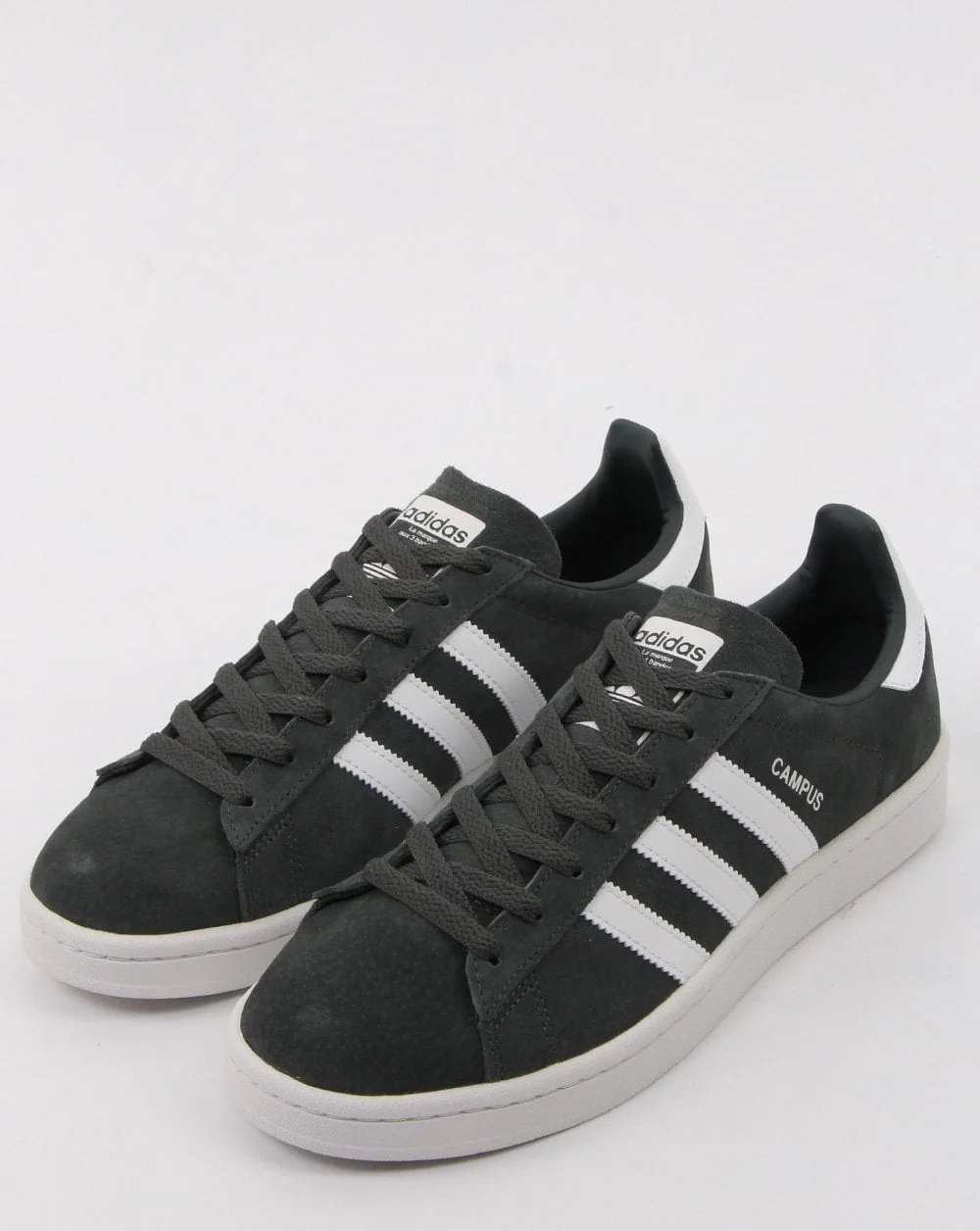Adidas Campus Trainers Charcoal Grey /white - Image 3