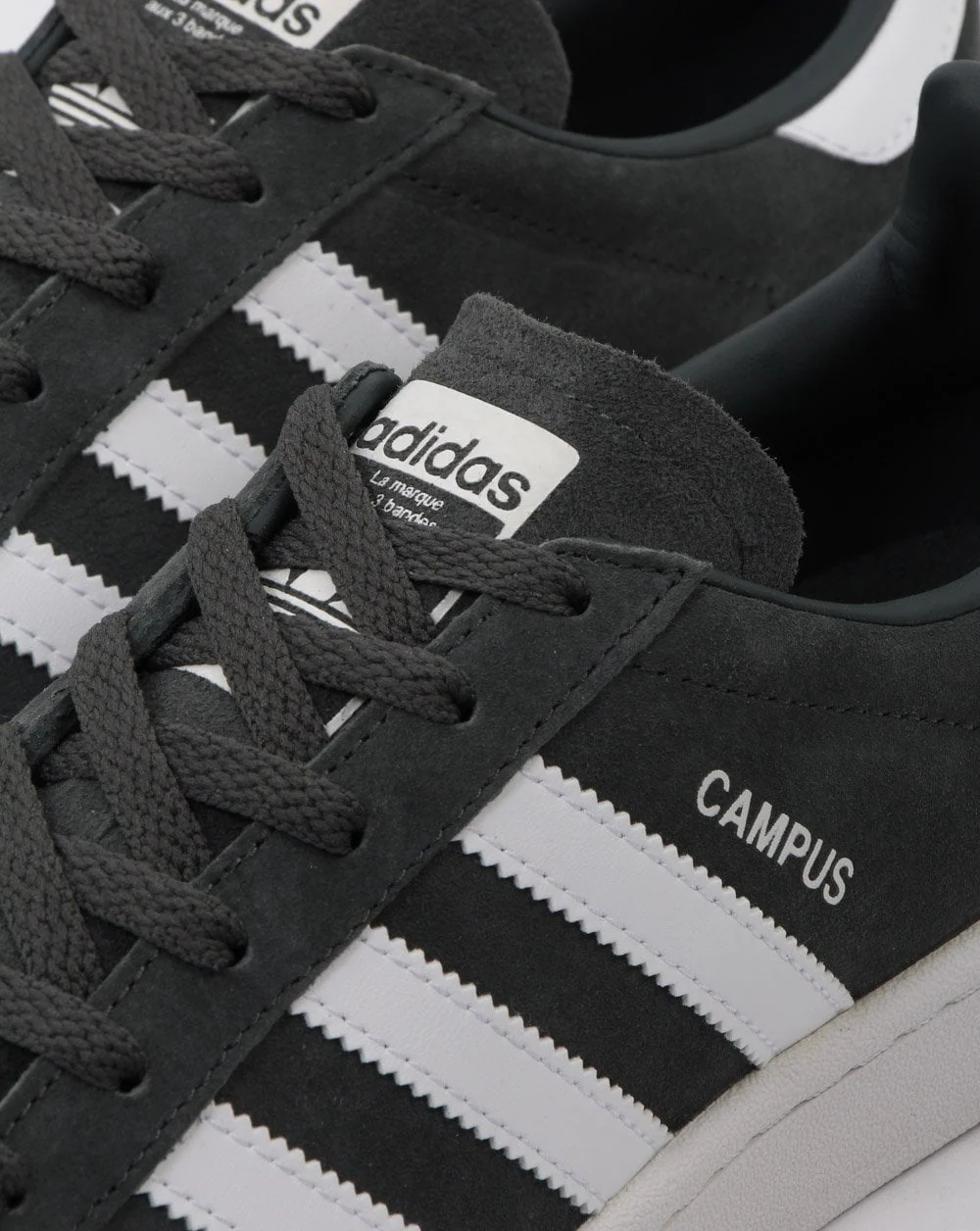 Adidas Campus Trainers Charcoal Grey /white - Image 4