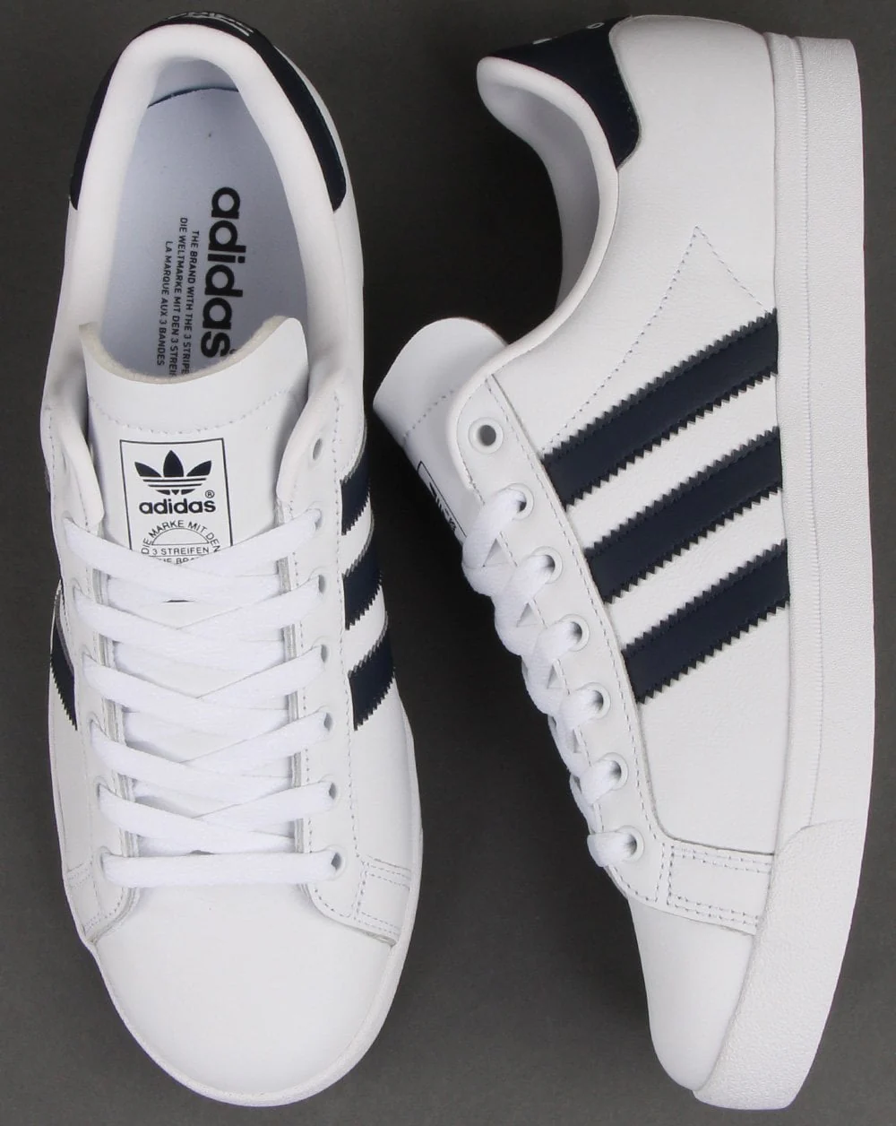Adidas Coast Star Trainers White/navy - Image 2