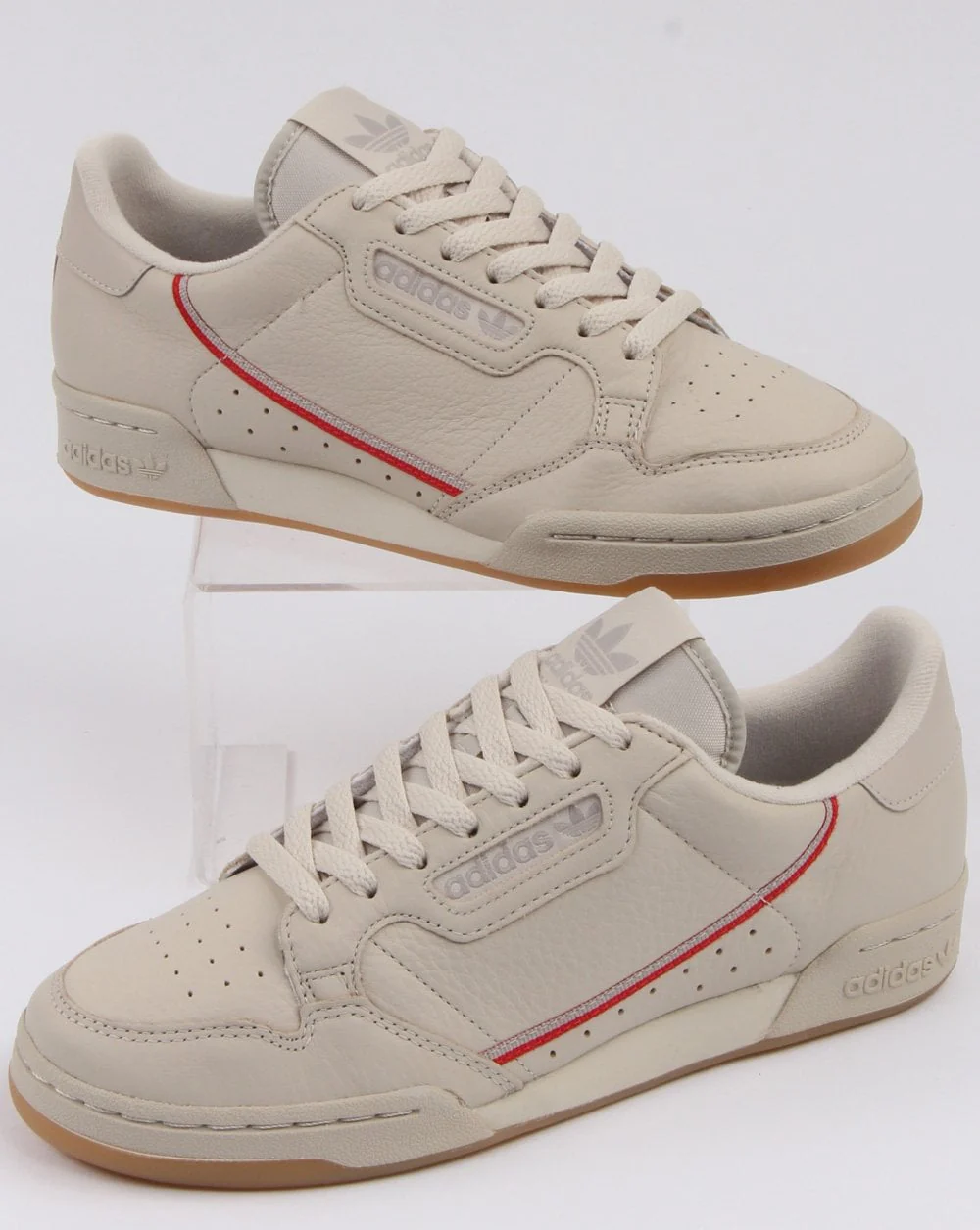 Adidas Continental 80 Trainers Clear Brown/scarlet - Image 2