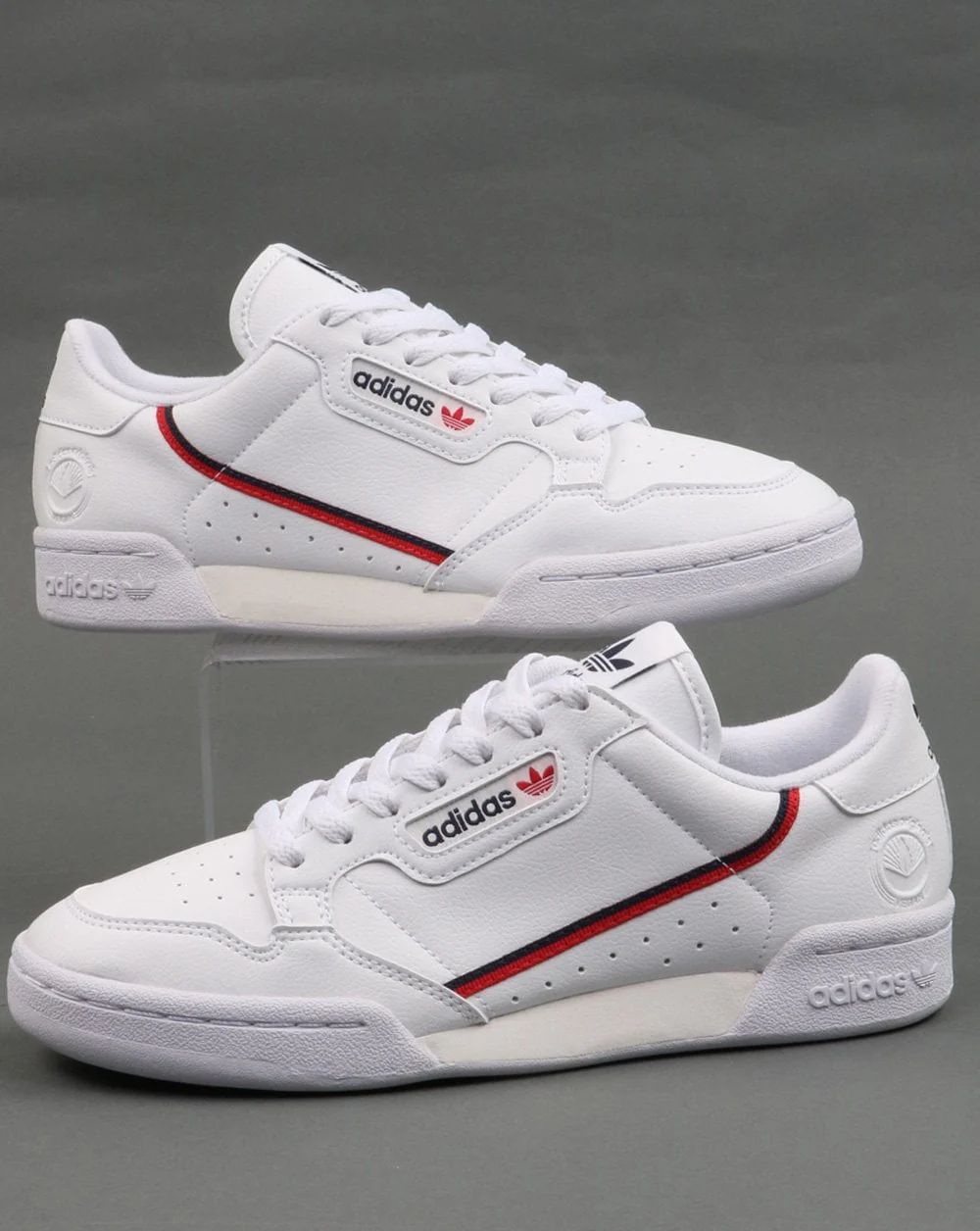 Adidas Continental 80 Vegan Trainers White/Navy/Red - Image 5
