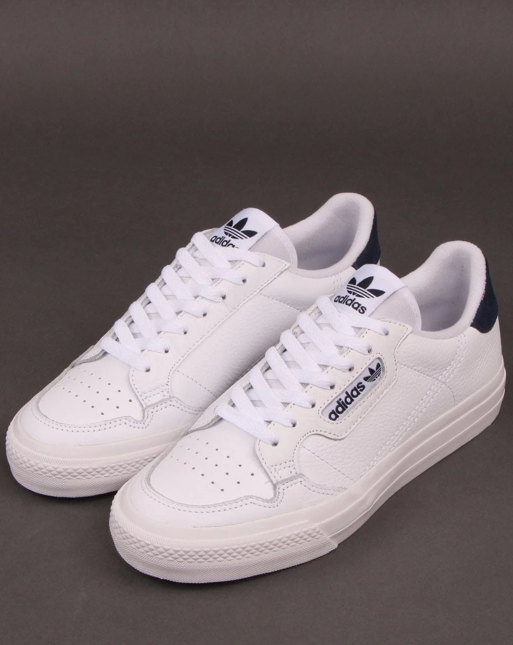 Adidas Continental White Leather Vulc Trainers - Image 3