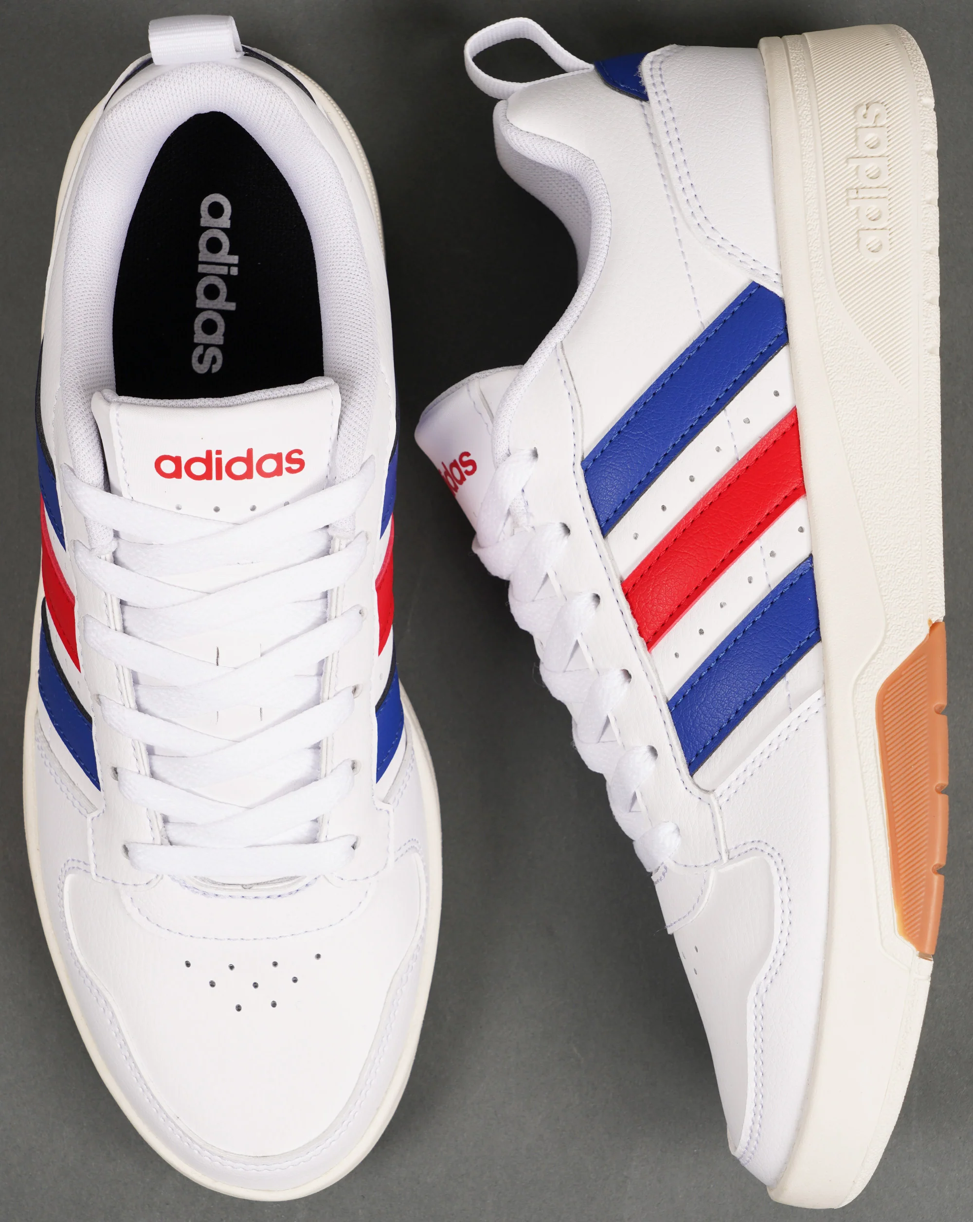 Adidas Courtwave Trainers White Royal Red - Image 4