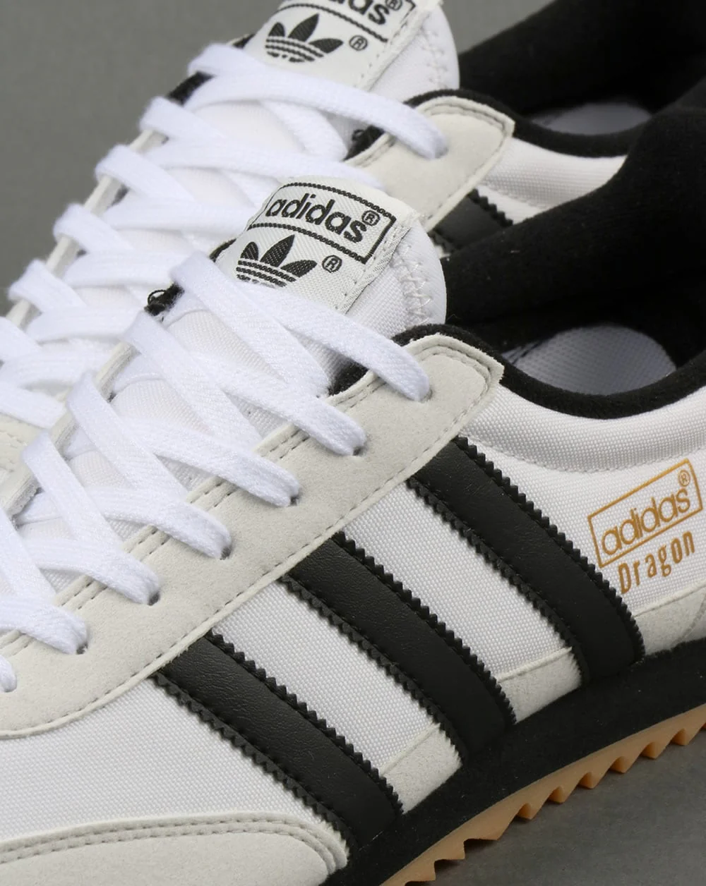 Adidas Dragon Trainers White/Black/Gum - Image 3