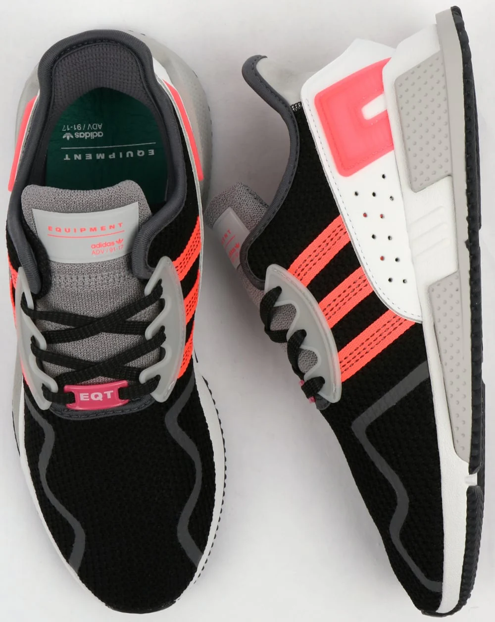 Adidas EQT Cushion Adv Trainers Black/Pink/White - Image 2