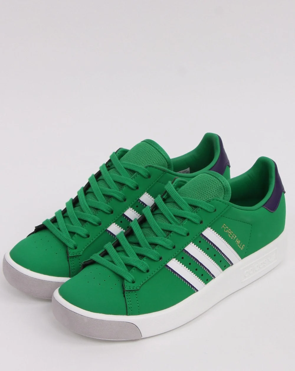 Adidas Forest Hills Trainers Green/White/Purple - Image 4
