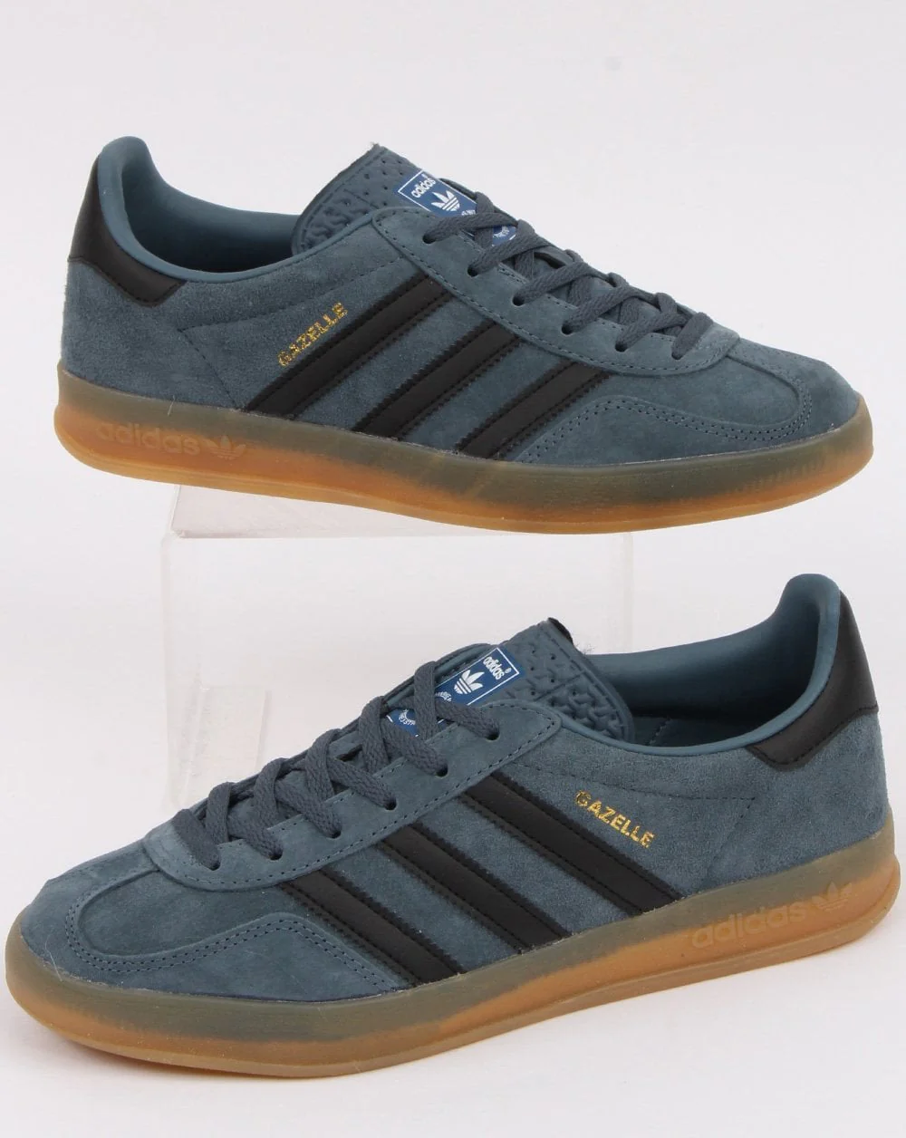 Adidas Gazelle Indoor Trainers Grey Black - Image 4