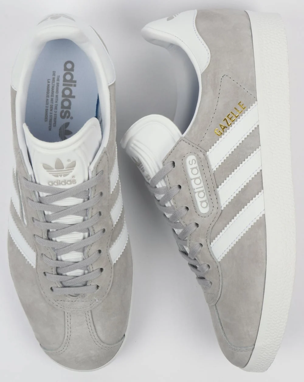 Adidas Gazelle Super Trainers Grey/White - Image 2