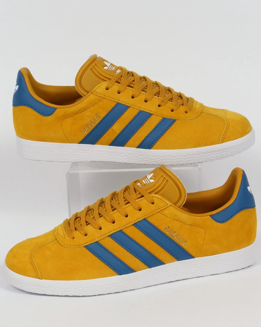 Adidas Gazelle Trainers Golden Yellow/Blue