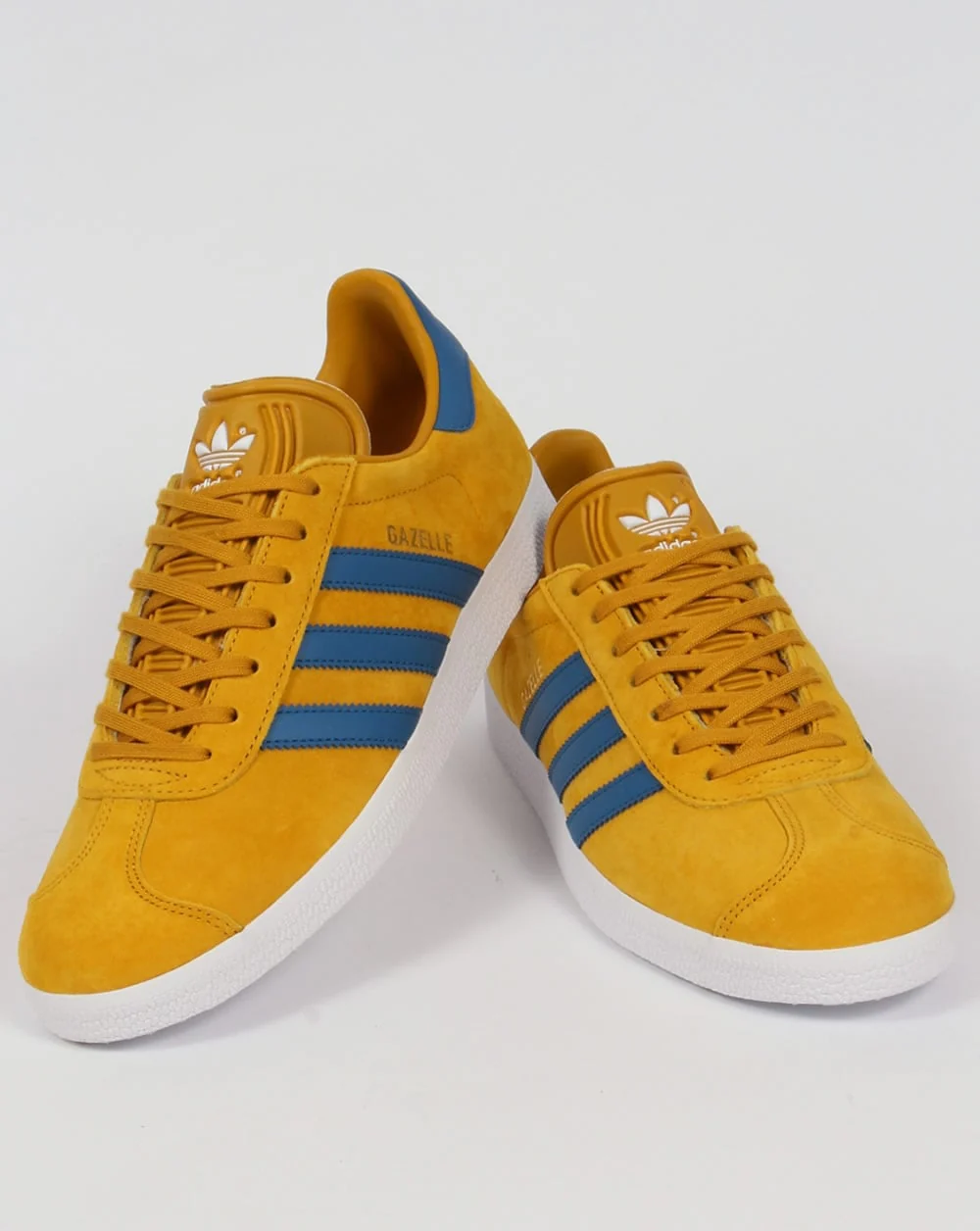 Adidas Gazelle Trainers Golden Yellow/Blue - Image 3