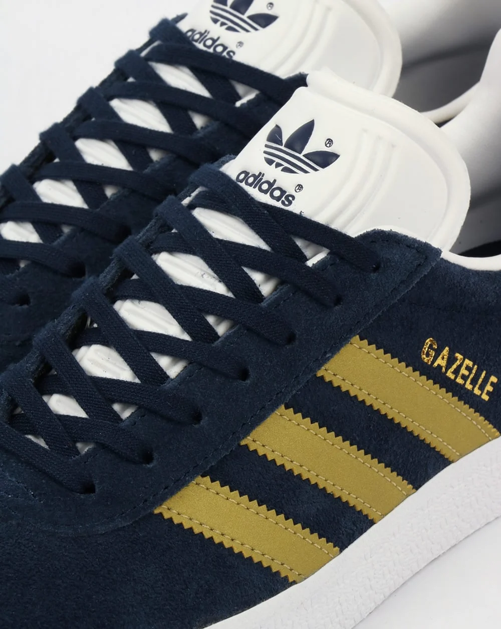 Adidas Gazelle Trainers Navy/Gold - Image 2