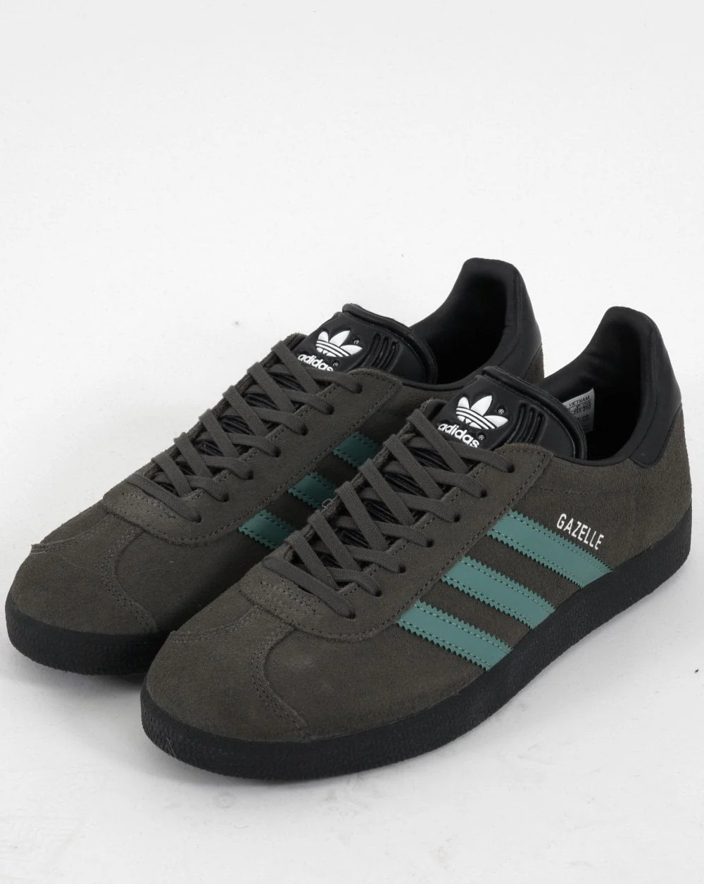 Adidas Gazelle Trainers Olive Grey/Black - Image 4