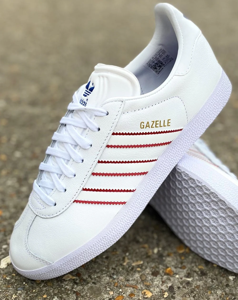 Adidas Gazelle Trainers White / Red