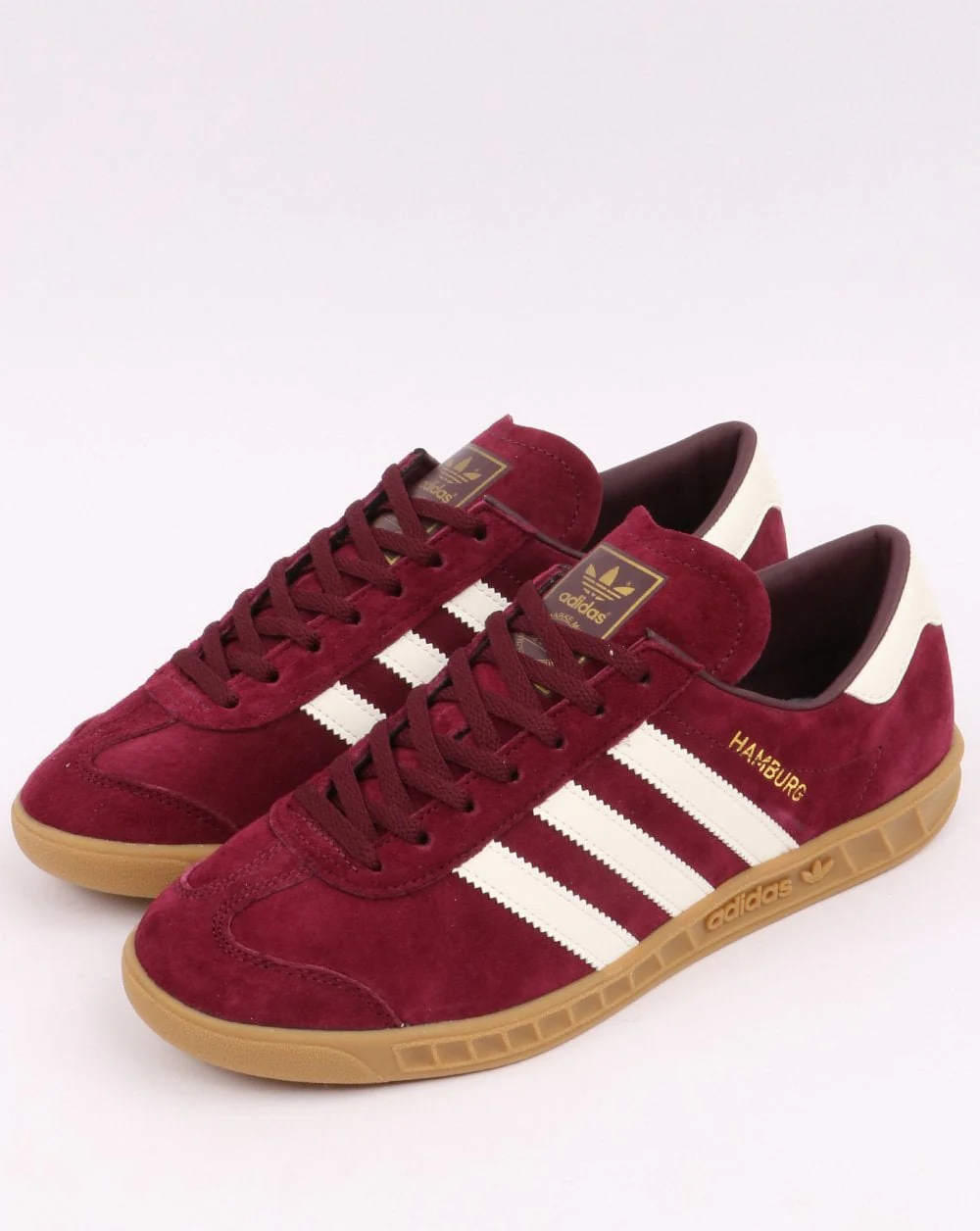 Adidas Hamburg Trainers Burgundy/White - Image 4