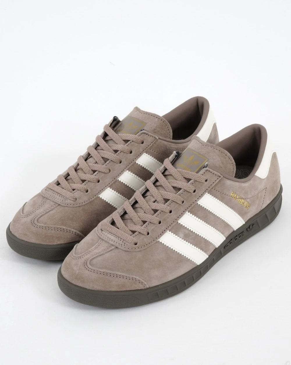 Adidas Hamburg Trainers Dark Sand/Off White - Image 4