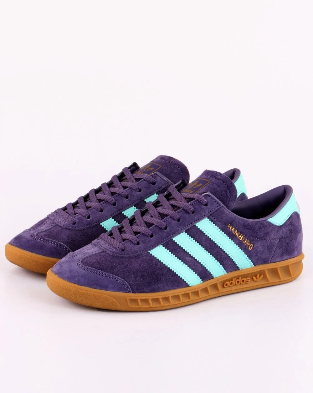 Adidas Hamburg Trainers Tech Purple/Aqua - Image 4