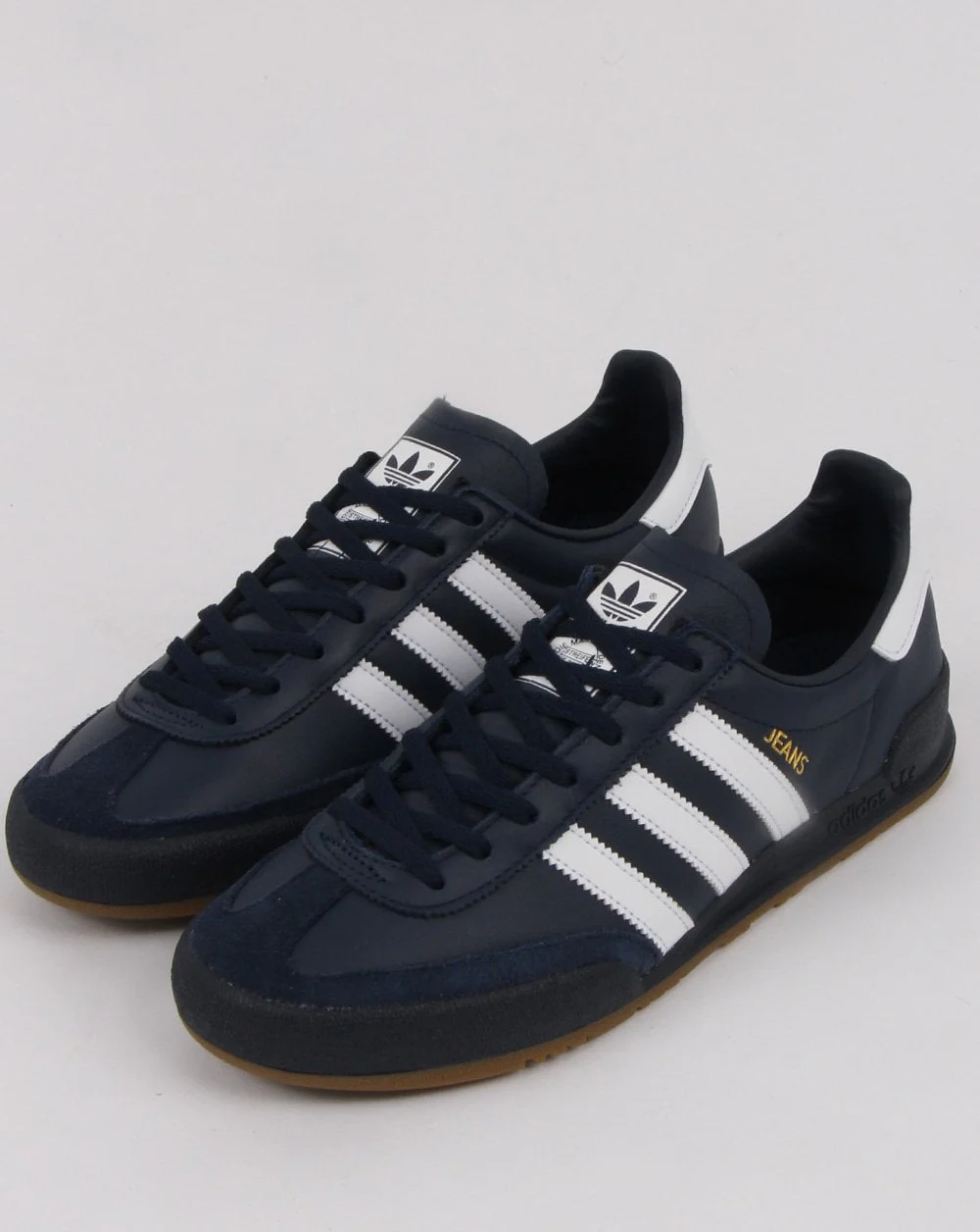 Adidas Jeans Leather Trainers Navy/white