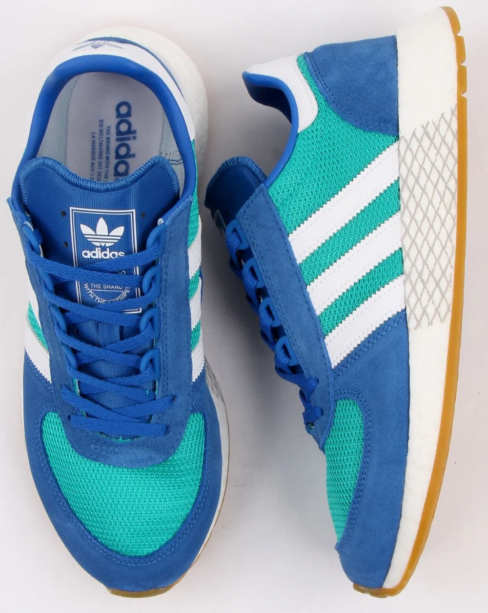 Adidas Marathon Tech Trainers Hi-res Aqua/White - Image 2
