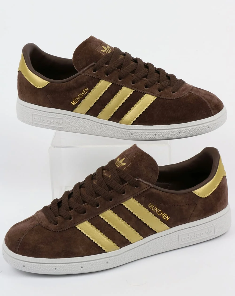 Adidas Munchen Trainers Brown/Gold