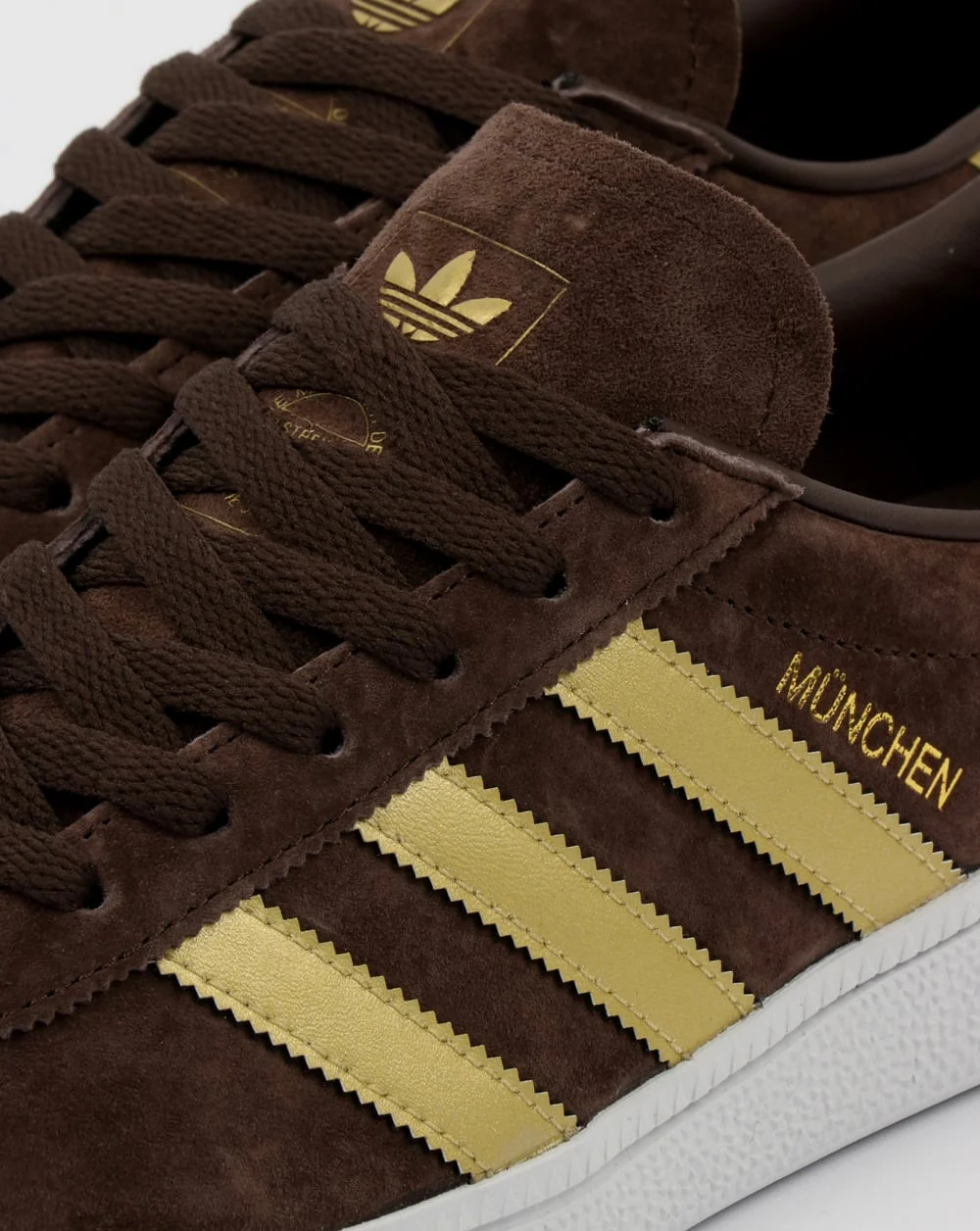 Adidas Munchen Trainers Brown/Gold - Image 4