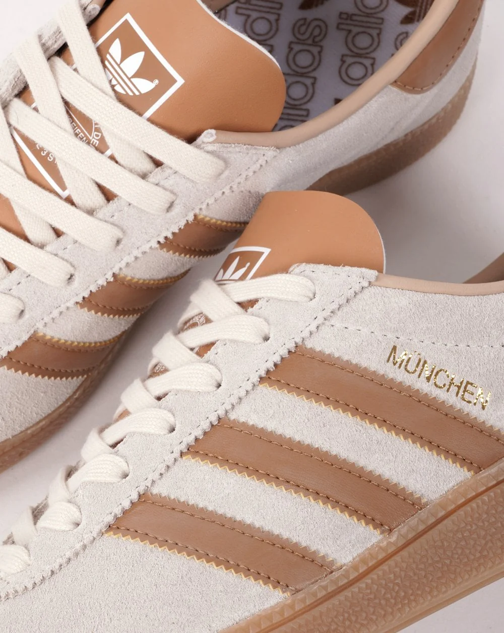 Adidas Munchen Trainers Cream/Mesa Tan/Gum - Image 4