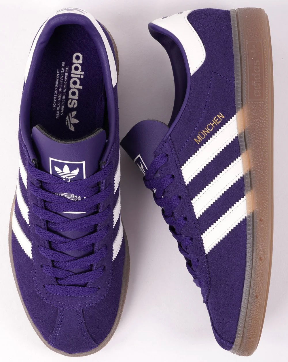 Adidas Munchen Trainers Purple/Off White