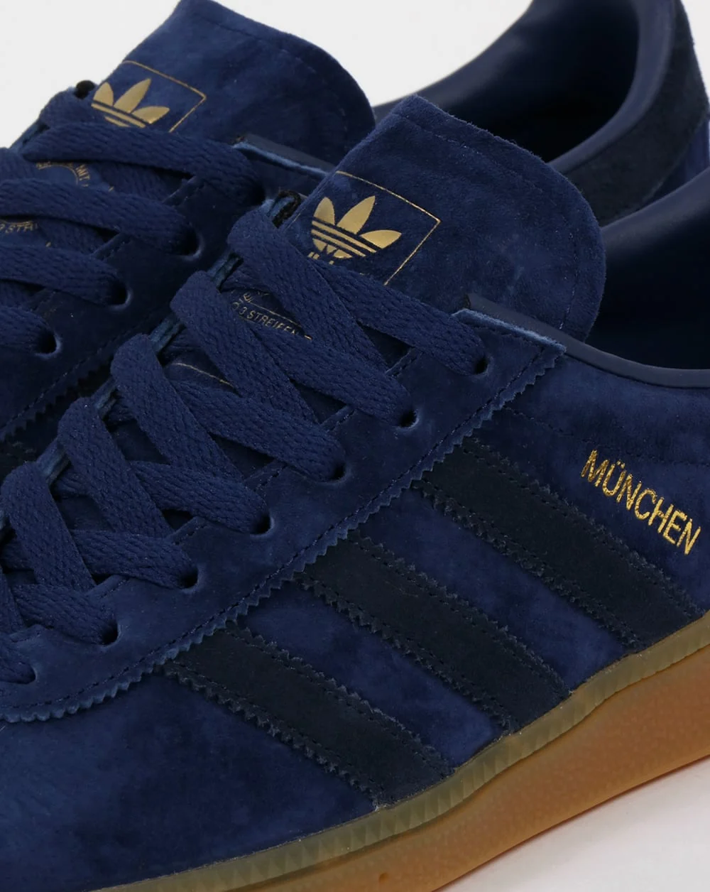 Adidas Munchen Trainers Rich Navy/Gold - Image 4