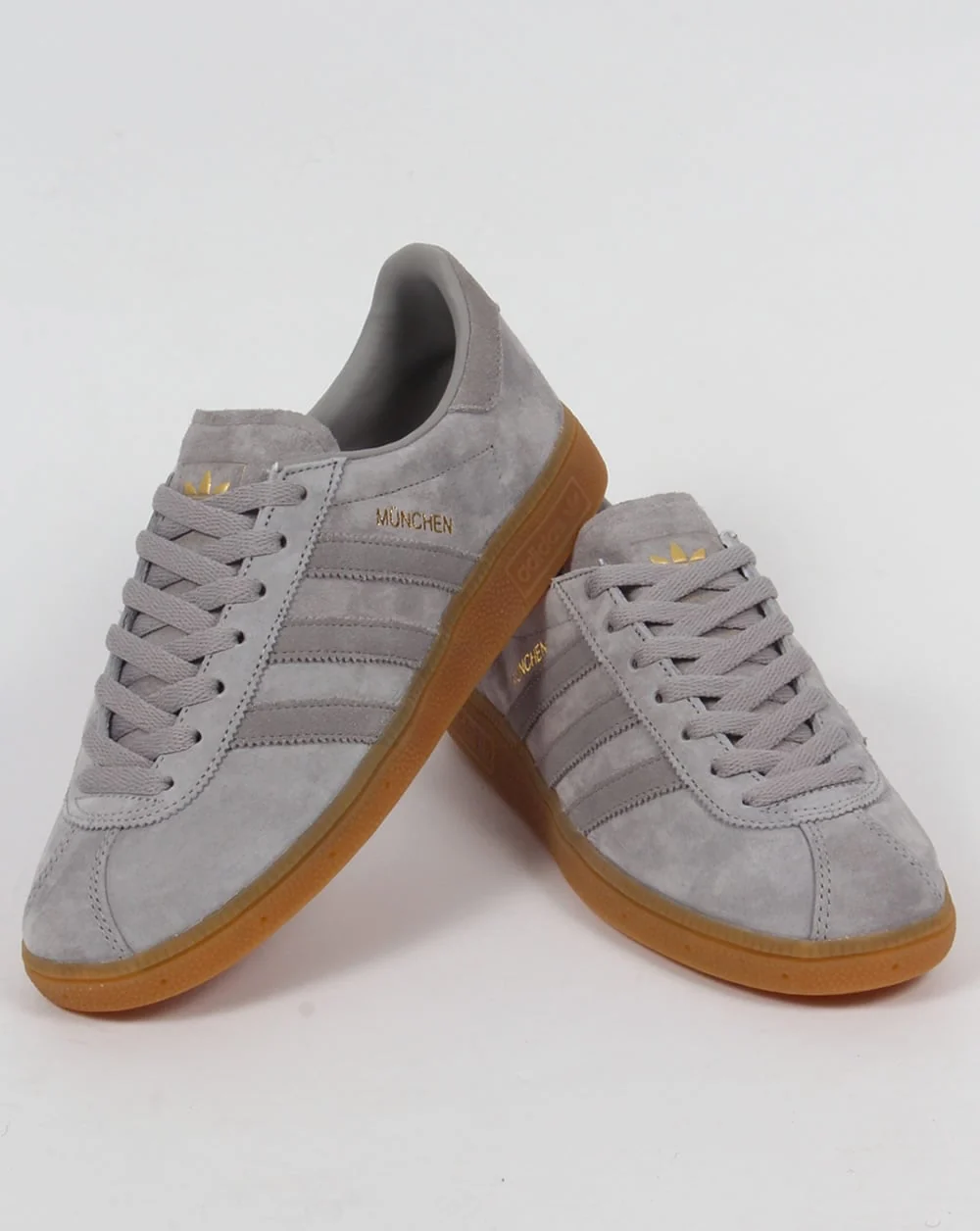 Adidas Munchen Trainers Silver Grey - Image 3