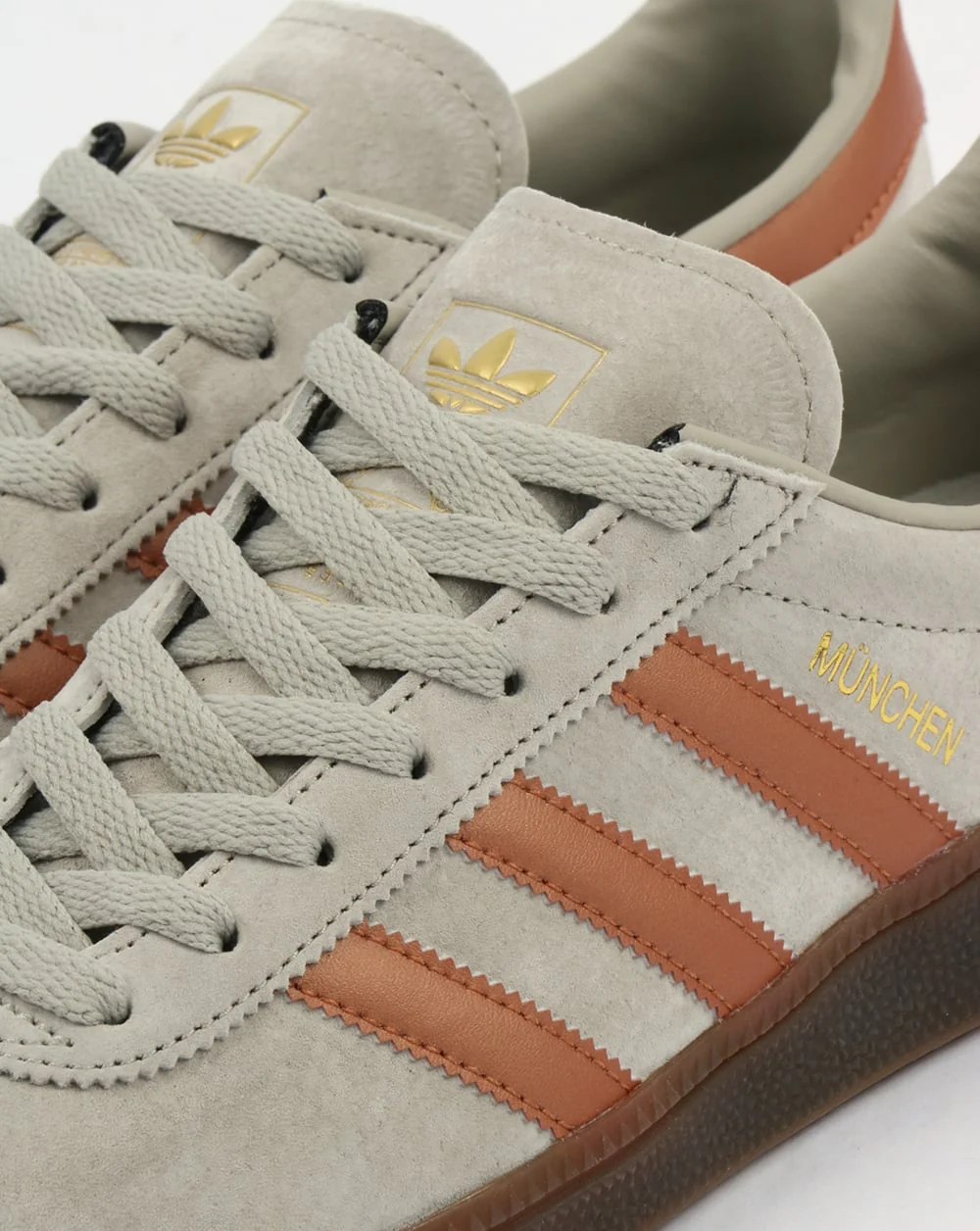 Adidas Munchen Trainers Soft Grey/Bronze - Image 3