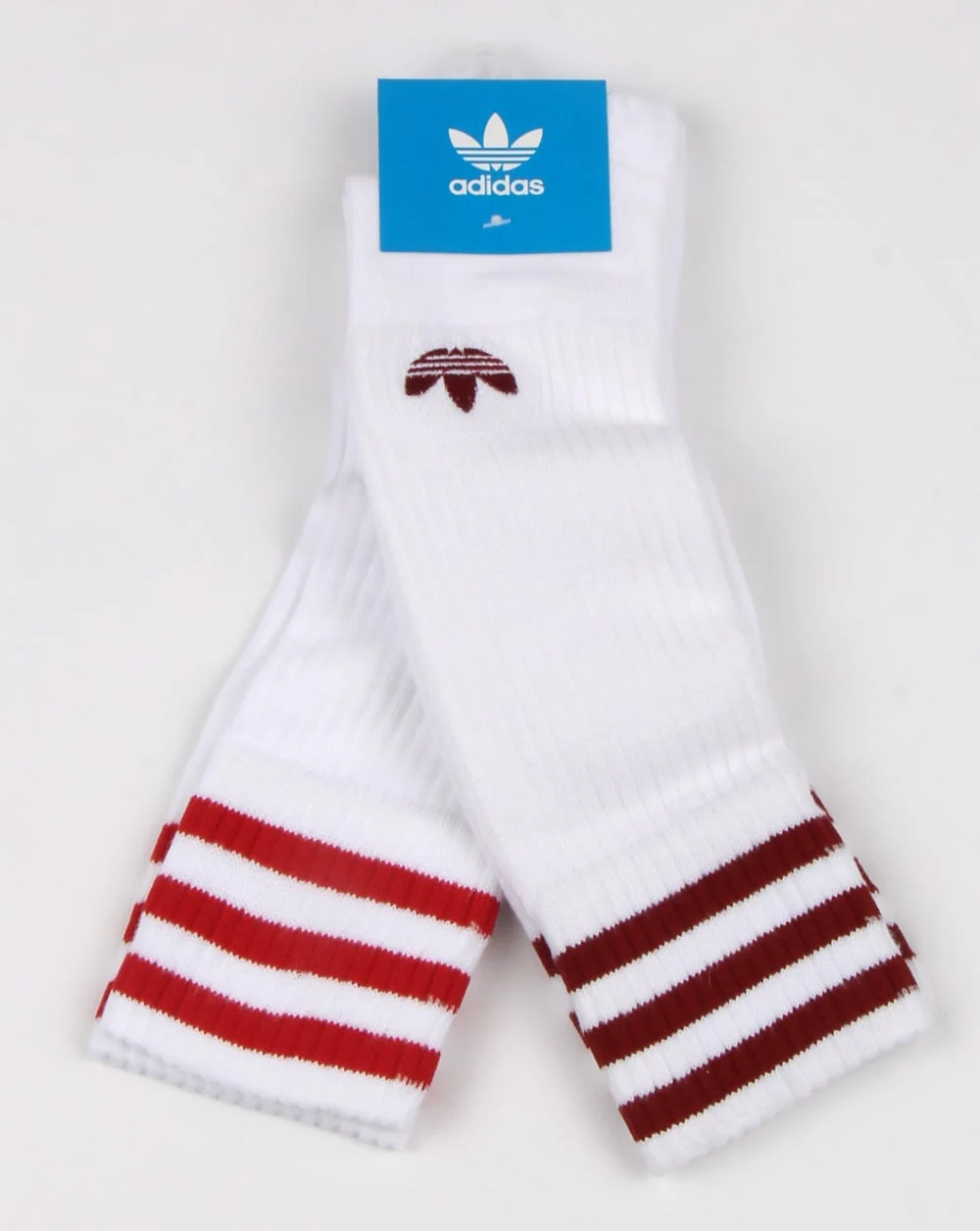 Adidas Originals 2 Pack Crew Socks White/red