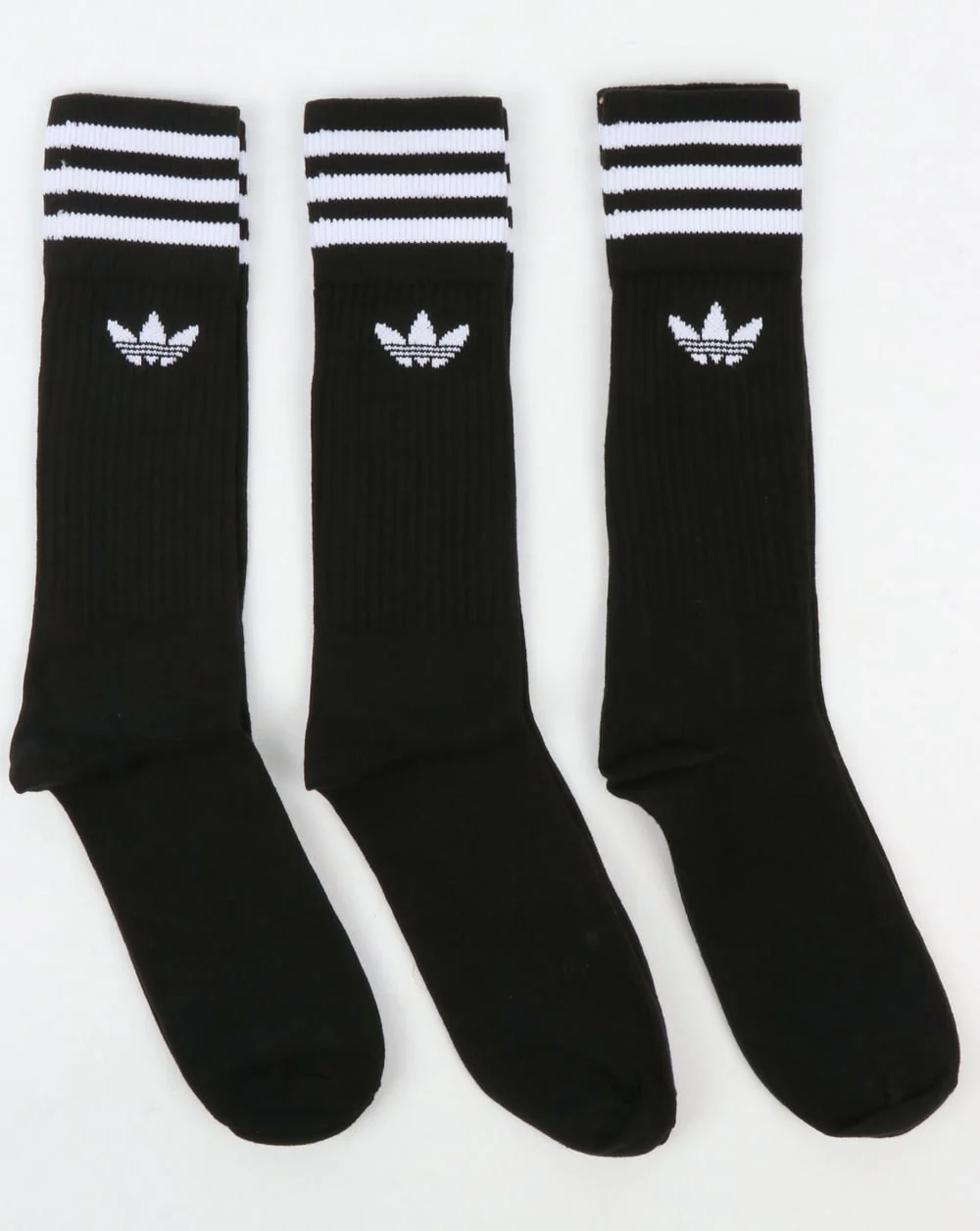 Adidas Originals 3 Pack Crew Socks Black/White
