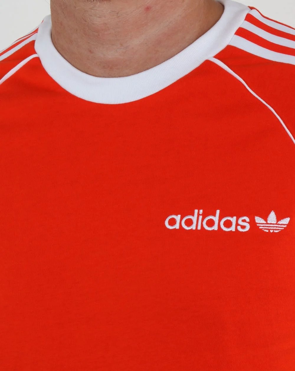 Adidas Originals 3 Stripes Cali T Shirt Bold Orange - Image 2