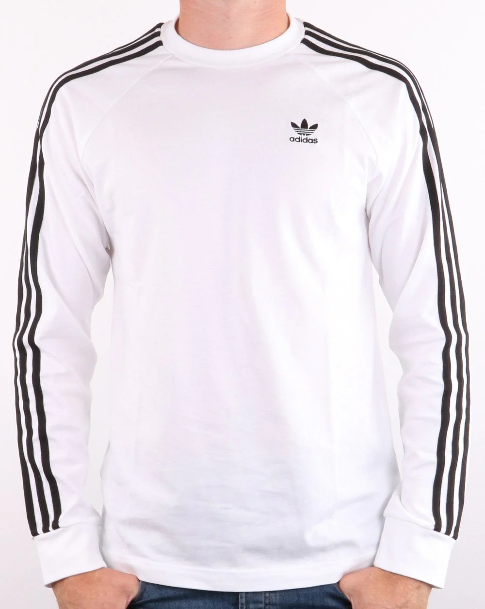 Adidas Originals 3 Stripes Long Sleeve Tee White/black
