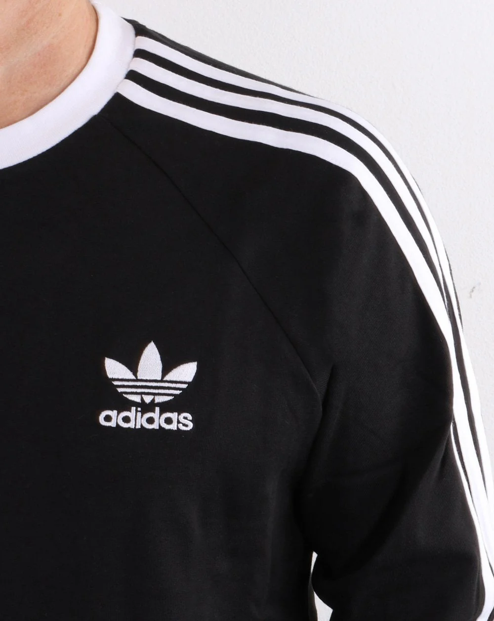 Adidas Originals 3 Stripes Ls T Shirt Black/white - Image 3