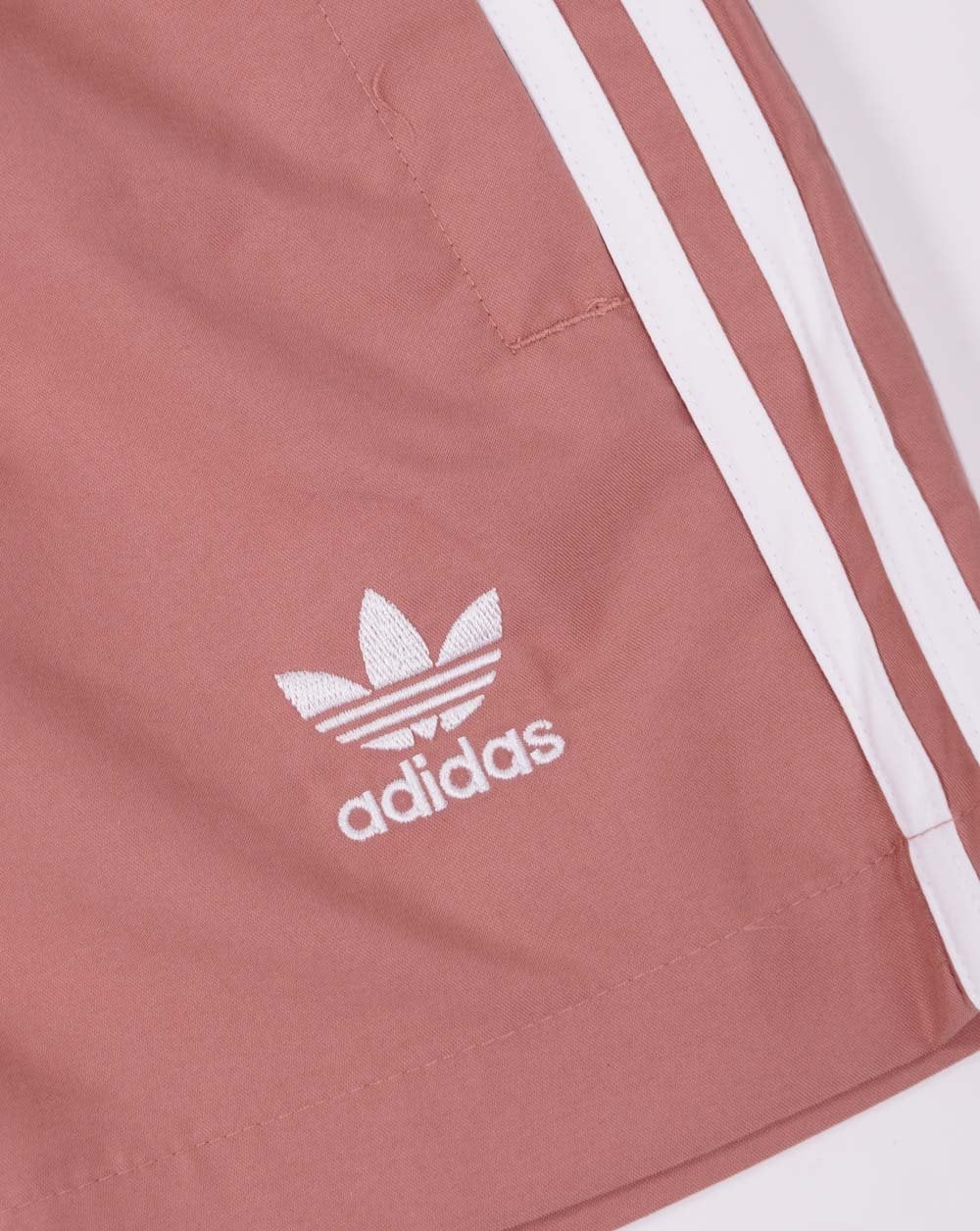 Adidas Originals 3 Stripes Swim Shorts Clay - Image 2