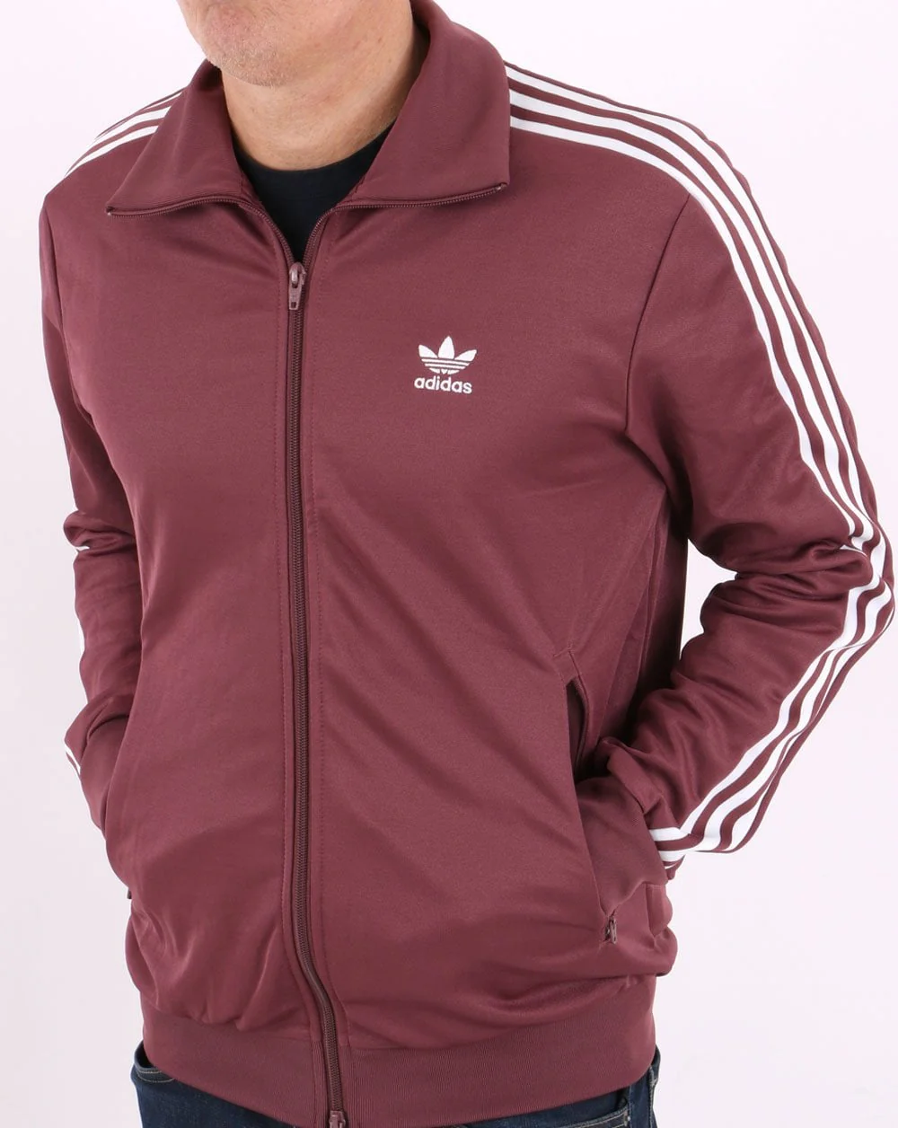 Adidas Originals Beckenbauer Track Top Quiet Crimson - Image 4
