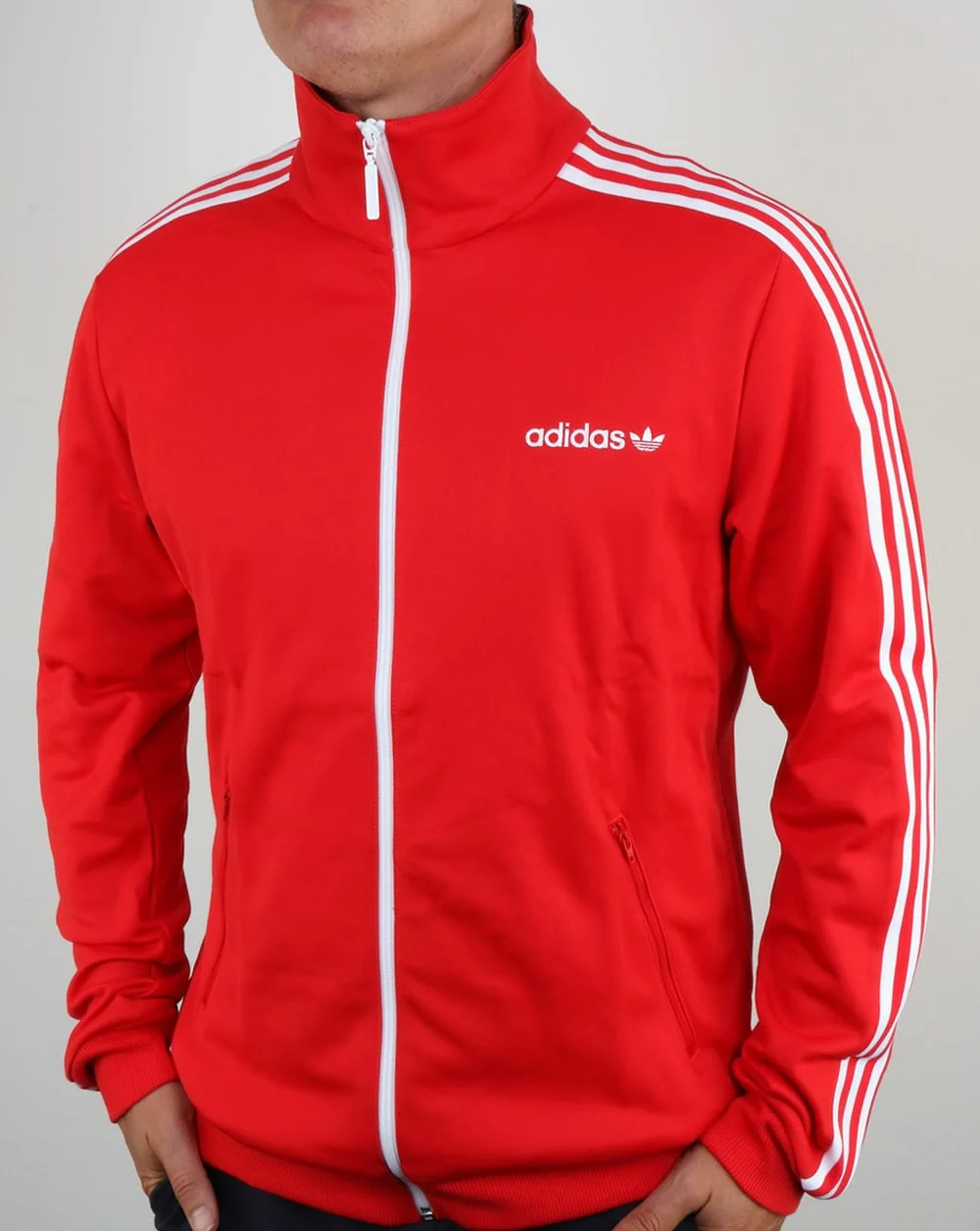 Adidas Originals Beckenbauer Track Top Red/White - Image 2