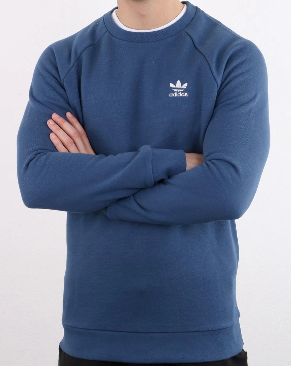 Adidas Originals Crew Sweat Blue - Image 3