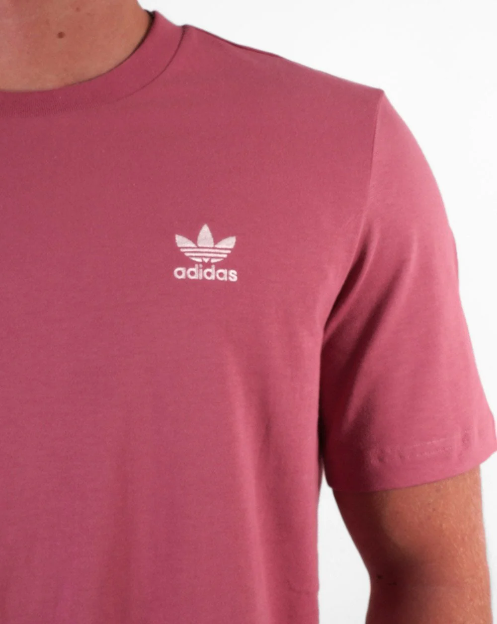 Adidas Originals Essential T Shirt Pink Strata - Image 2